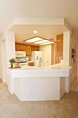 Interior, Kitchen, Recessed Lighting, Tile Countertops