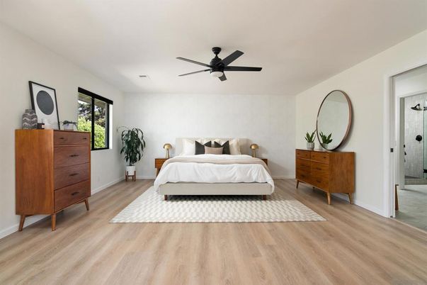 Bedroom, Interior, Wood Texture Flooring