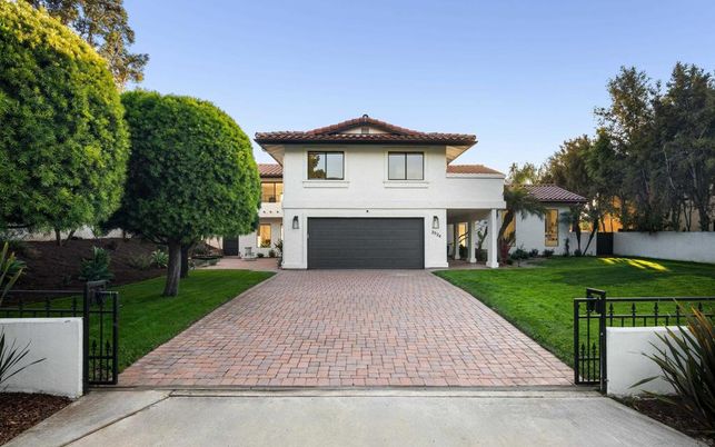 Attached, Backyard, Exterior, Facade, Mediterranean