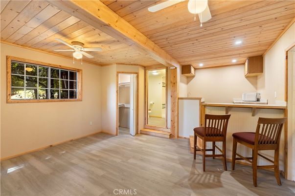 Empty room, Interior, Recessed Lighting, Wooden Beams, Wooden Ceilings, Wood Texture Flooring