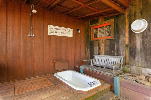 Bathroom, Interior, Wooden Ceilings, Wood Texture Flooring, Wooden Walls