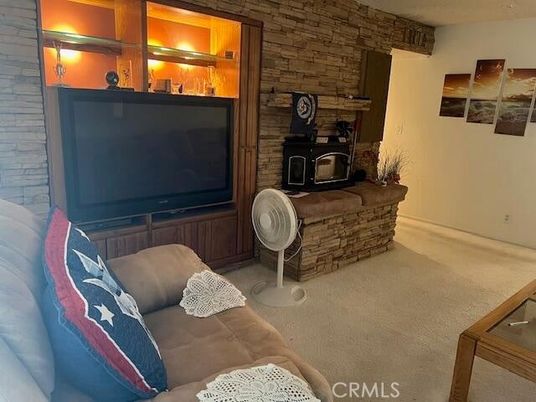 Fireplace, Interior, Living room, Stone Walls