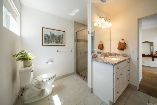 Bathroom, Glass Shower, Interior, Wood Texture Flooring