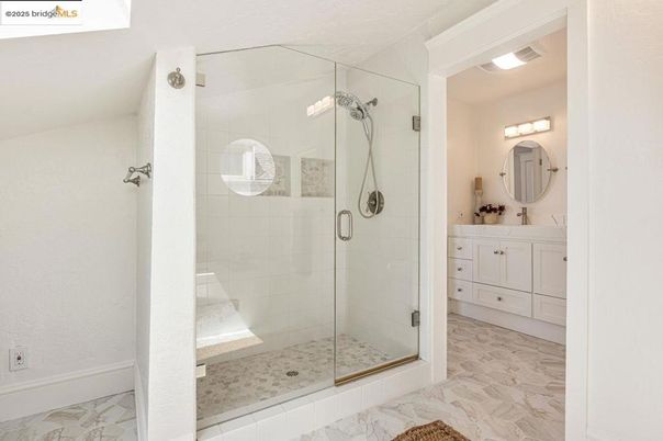 Bathroom, Glass Shower, Interior, Marble