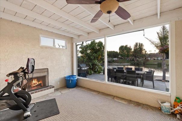 Fireplace, Fitness Equipment, Interior, Sun Room