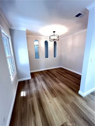 Chandelier, Empty room, Interior, Wood Texture Flooring