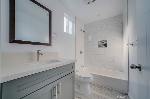 Bathroom, Interior, Marble Walls, Wood Texture Flooring