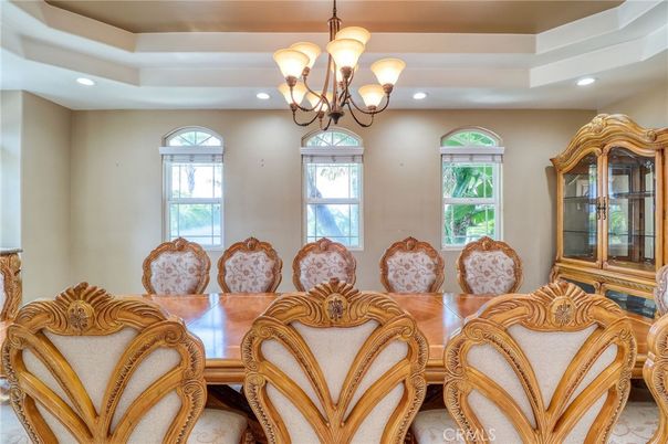Chandelier, Dining room, Interior, Recessed Lighting