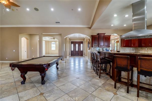 Billiard Table, Game Room, Interior, Kitchen, Recessed Lighting