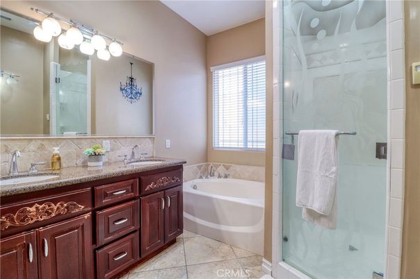 Bathroom, Dual Sink Vanities, Glass Shower, Interior