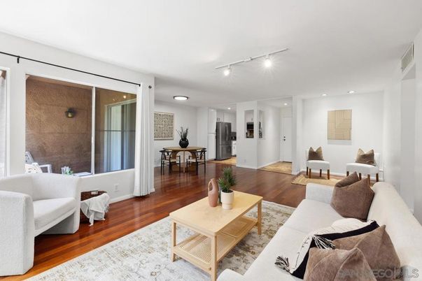 Dining room, Interior, Living room, Recessed Lighting, Wood Texture Flooring