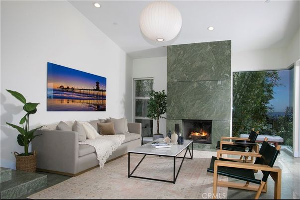 Fireplace, Interior, Living room, Recessed Lighting