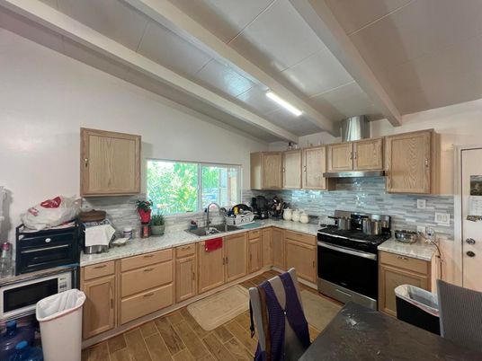 Interior, Kitchen, Wood Texture Flooring