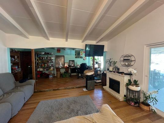 Fireplace, Interior, Living room, Wood Texture Flooring