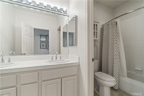 Bathroom, Dual Sink Vanities, Interior, Tile Countertops