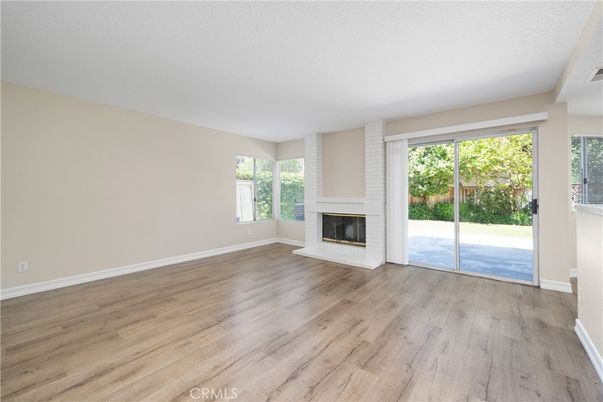 Empty room, Fireplace, Interior, Wood Texture Flooring
