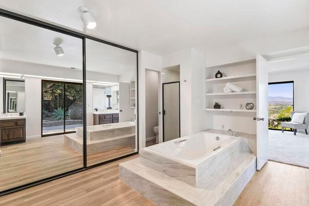 Bathroom, Interior, Wood Texture Flooring