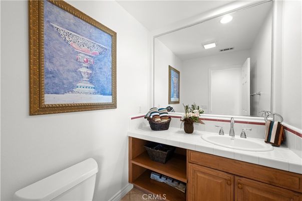 Bathroom, Interior, Recessed Lighting, Tile Countertops