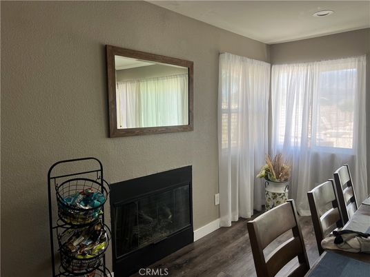 Fireplace, Interior, Recessed Lighting, Wood Texture Flooring