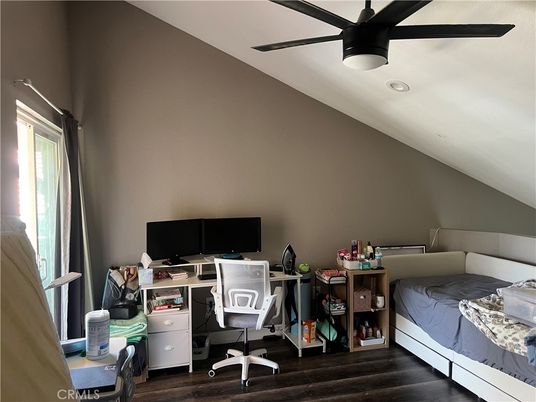 Bedroom, Home Office, Interior, Recessed Lighting, Wood Texture Flooring