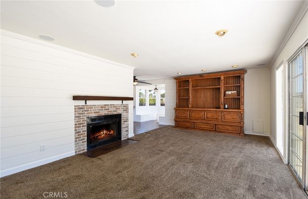 Empty room, Fireplace, Interior, Recessed Lighting