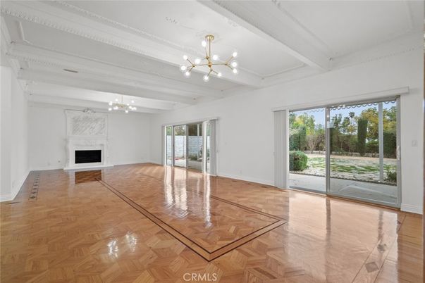 Empty room, Fireplace, Interior, Wood Texture Flooring