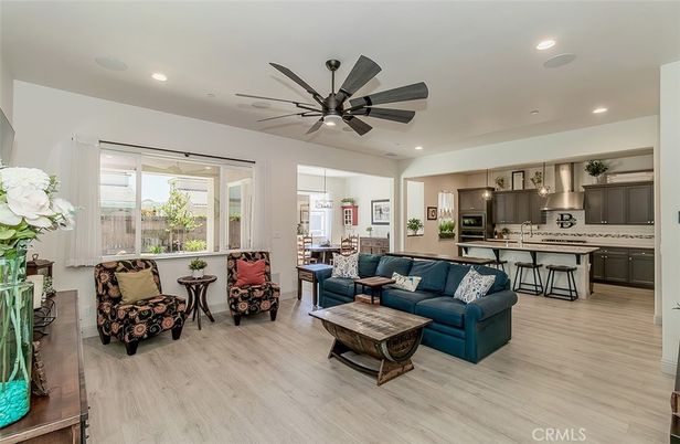 Interior, Kitchen, Living room, Recessed Lighting, Stainless Steel Appliances, Wood Texture Flooring