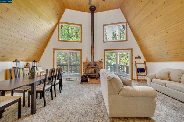 Dining room, Interior, Living room, Wooden Beams, Wooden Ceilings, Wood Texture Flooring