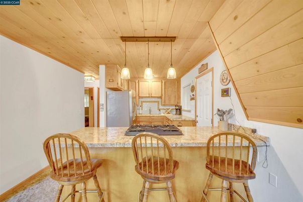 Interior, Kitchen, Pendant Lights, Wooden Ceilings