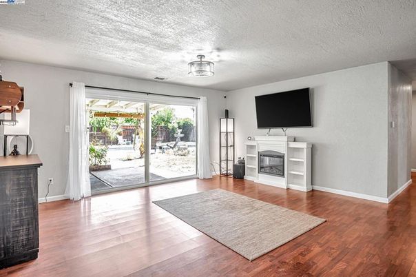 Empty room, Fireplace, Interior, Wood Texture Flooring