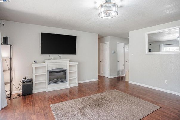 Fireplace, Interior, Wood Texture Flooring