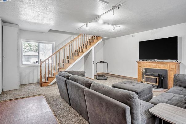 Fireplace, Interior, Living room, Wood Texture Flooring