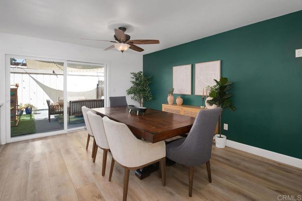 Dining room, Interior, Wood Texture Flooring