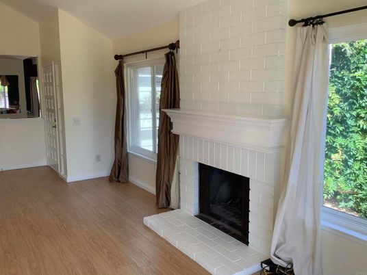Fireplace, Interior, Wood Texture Flooring