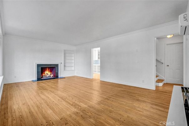 Empty room, Fireplace, Interior, Wood Texture Flooring