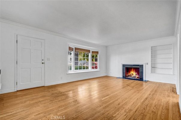 Empty room, Fireplace, Interior, Wood Texture Flooring