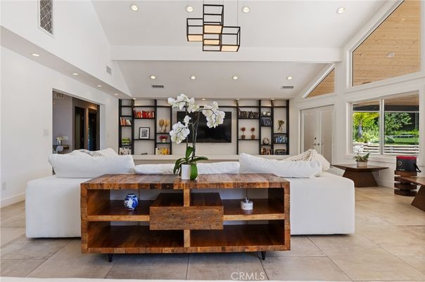 Interior, Living room, Recessed Lighting, Wooden Ceilings