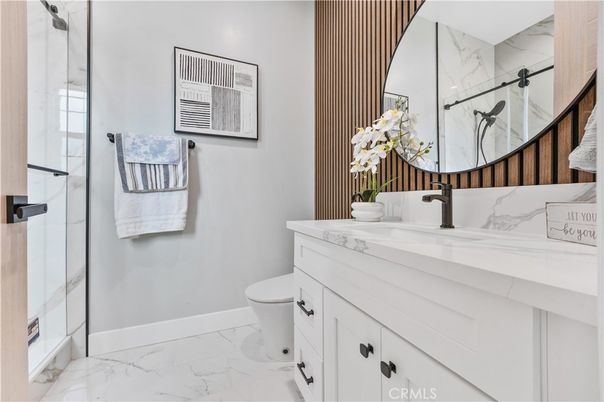 Bathroom, Glass Shower, Interior, Marble, Marble Walls