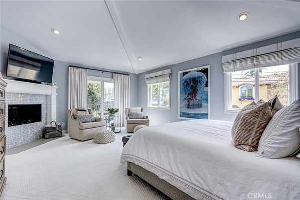 Bedroom, Fireplace, Interior, Recessed Lighting