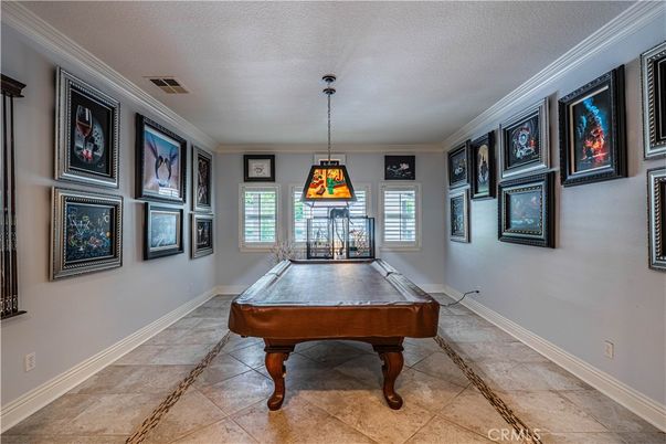 Billiard Table, Game Room, Interior, Pendant Lights