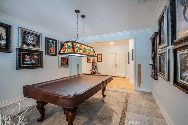 Billiard Table, Game Room, Interior, Pendant Lights, Recessed Lighting