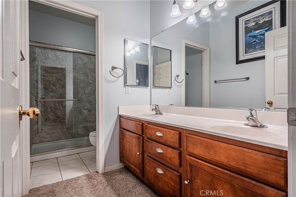 Bathroom, Dual Sink Vanities, Glass Shower, Interior