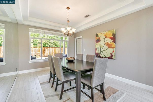 Chandelier, Dining room, Interior, Wood Texture Flooring