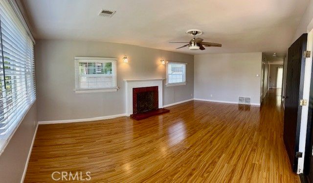 Empty room, Fireplace, Interior, Wood Texture Flooring