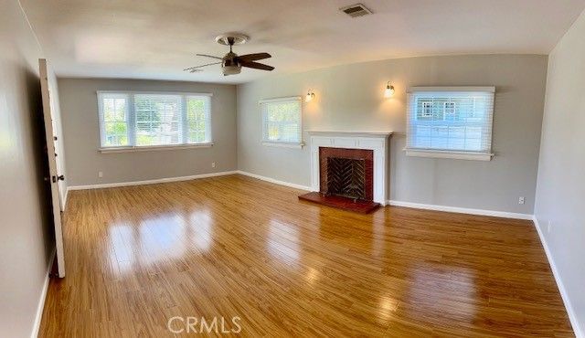 Empty room, Fireplace, Interior, Wood Texture Flooring