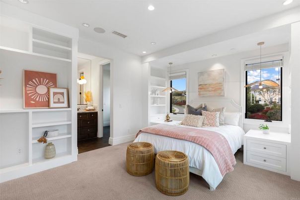 Bedroom, Interior, Pendant Lights, Recessed Lighting