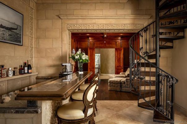 Interior, Stone Walls, Wood Texture Flooring