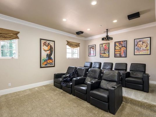Home Theatre Room, Interior, Recessed Lighting, Theatre Room
