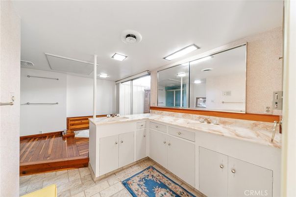 Bathroom, Dual Sink Vanities, Interior, Wood Texture Flooring