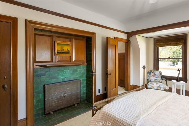 Bedroom, Fireplace, Interior